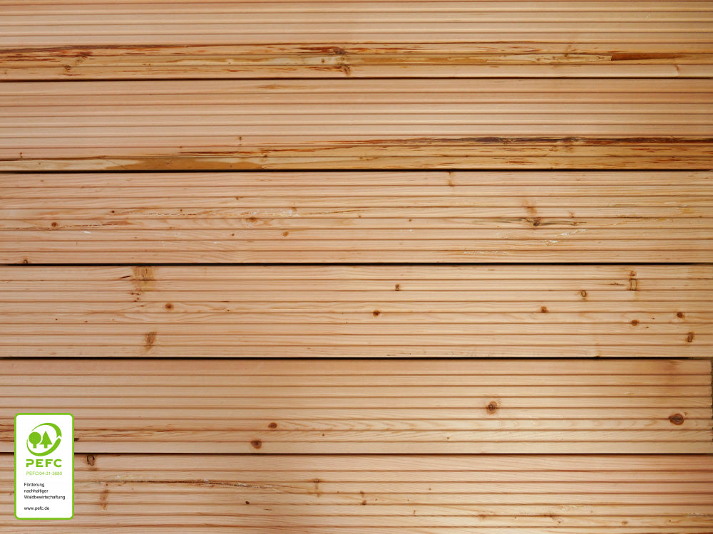 Kanadische Douglasie Terrassendielen, 27x143 mm, KD, grob/grob