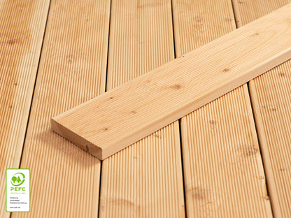 Kanadische Douglasie Terrassendielen, 27x143 mm, KD, fein/fein