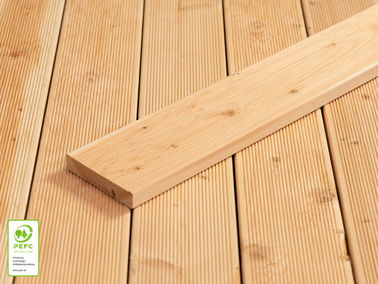 Kanadische Douglasie Terrassendielen, 27x143 mm, KD, fein/fein