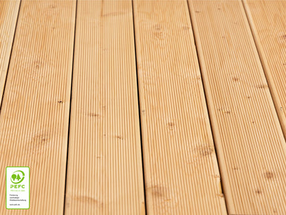 Kanadische Douglasie Terrassendielen, 27x143 mm, KD, fein/fein