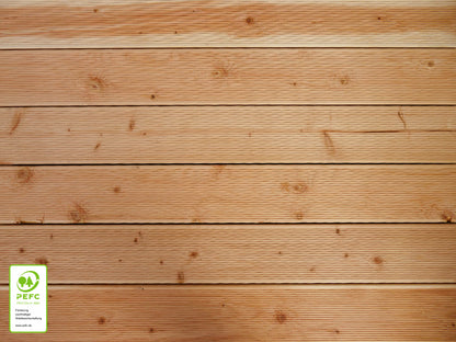 Kanadische Douglasie Terrassendielen, 27x143 mm, KD, fein/fein