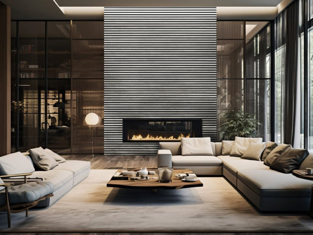 Akustikpaneel DecoLine, Colorado Beton, 2400x561x19 mm, 3-seitig foliert