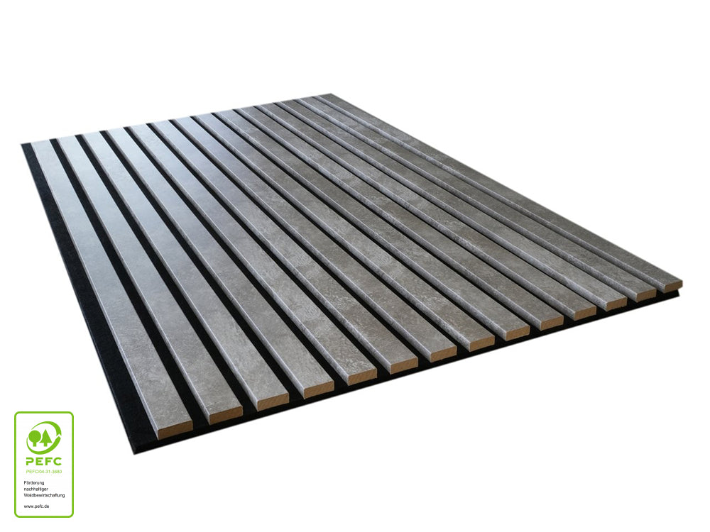 Akustikpaneel DecoLine, Travertin grey, 2400×561×19mm, 3-seitig foliert – Bild 5