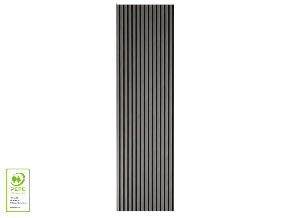 Akustikpaneel DecoLine, Eiche grau, 2400x561x19 mm, 3-seitig foliert