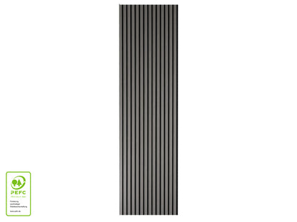 Akustikpaneel DecoLine, Eiche grau, 2400x561x19 mm, 3-seitig foliert