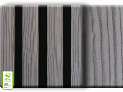 Akustikpaneel DecoLine, Eiche grau, 2400×561×19mm, 3-seitig foliert – Bild 4