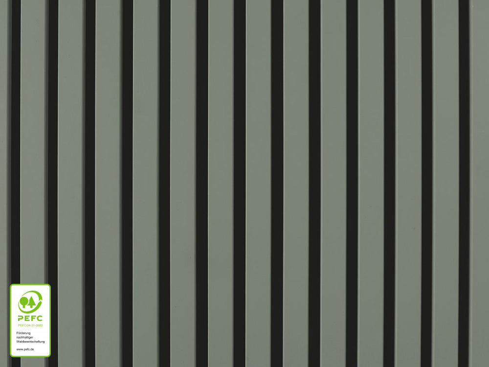 Akustikpaneel DecoLine, Salbei, 2400x561x19 mm, 3-seitig foliert