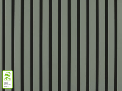 Akustikpaneel DecoLine, Salbei, 2400x561x19 mm, 3-seitig foliert