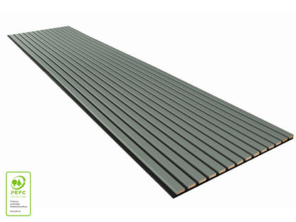 Akustikpaneel DecoLine, Salbei, 2400×561×19mm, 3-seitig foliert – Bild 3