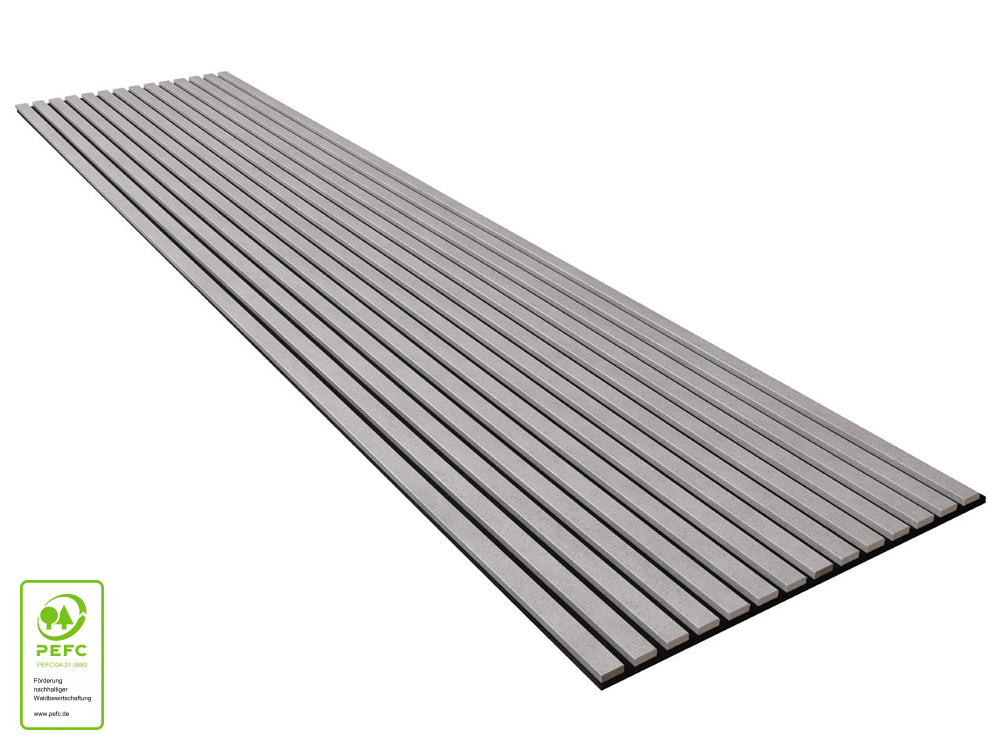 Akustikpaneel DecoLine, Beton, 2400x561x19 mm, 3-seitig foliert