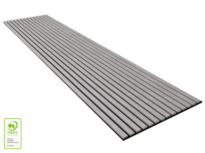 Akustikpaneel DecoLine, Beton, 2400x561x19 mm, 3-seitig foliert