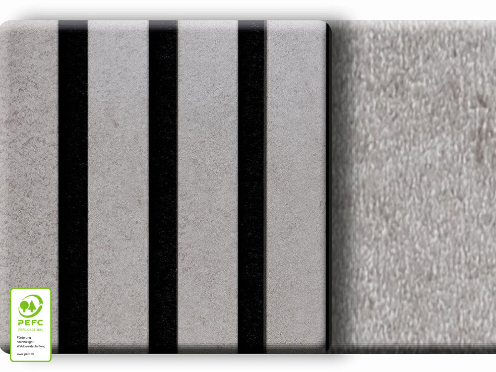 Akustikpaneel DecoLine, Beton, 2400×561×19mm, 3-seitig foliert – Bild 4
