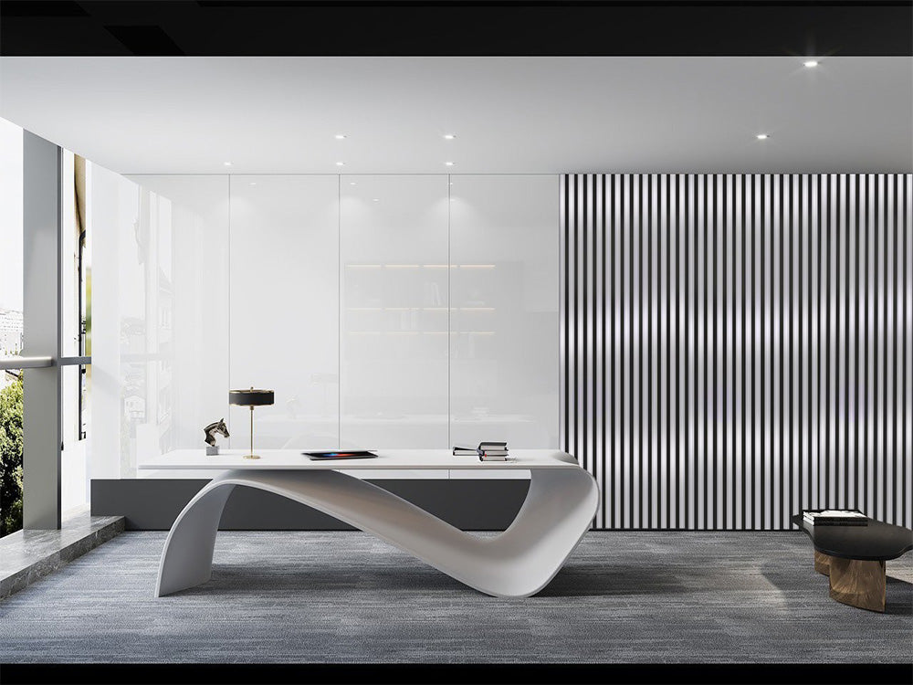 Akustikpaneel LuxLine, Metall Edelstahl, 2400x561x19 mm, 3-seitig foliert