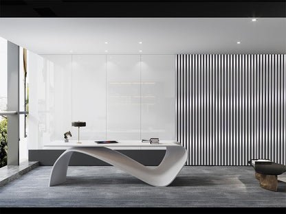 Akustikpaneel LuxLine, Metall Edelstahl, 2400x561x19 mm, 3-seitig foliert