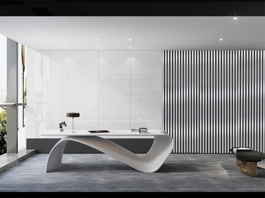 Akustikpaneel LuxLine, Metall Edelstahl, 2400x561x19 mm, 3-seitig foliert