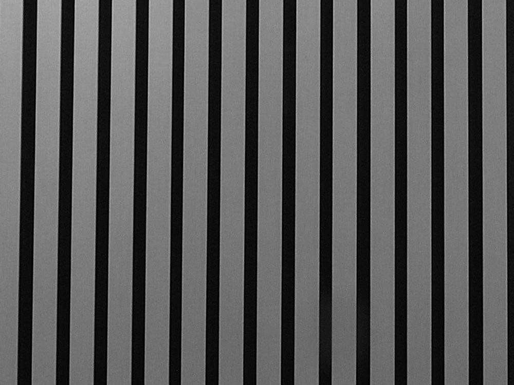 Akustikpaneel LuxLine, Metall Edelstahl, 2400x561x19 mm, 3-seitig foliert