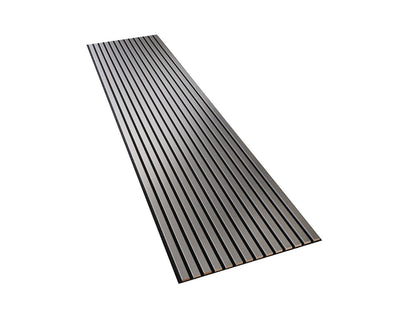 Akustikpaneel LuxLine, Metall Edelstahl, 2400x561x19 mm, 3-seitig foliert