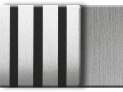 Akustikpaneel LuxLine, Metall Edelstahl, 2400×561×19mm, 3-seitig foliert – Bild 6