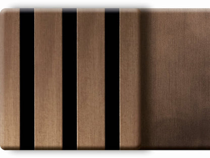 Akustikpaneel LuxLine, Metall Bronze, 2400x561x19 mm, 3-seitig foliert