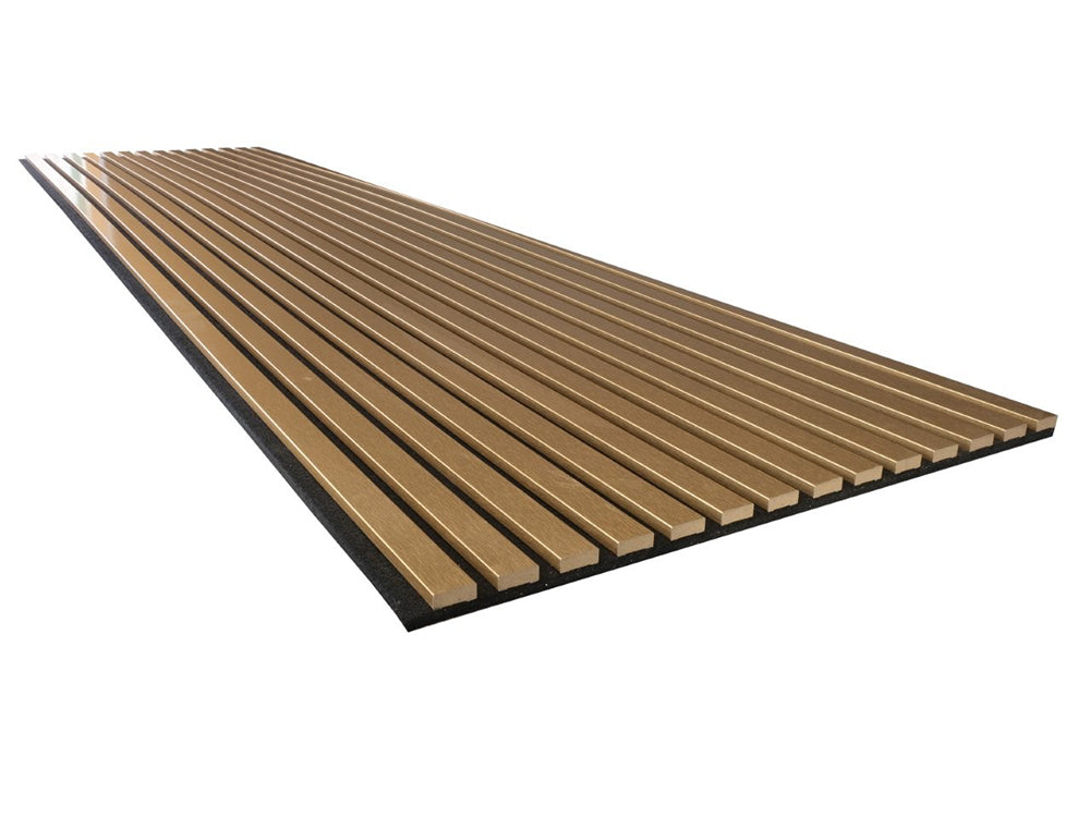 Akustikpaneel LuxLine, Metall Gold, 2400x561x19 mm, 3-seitig foliert