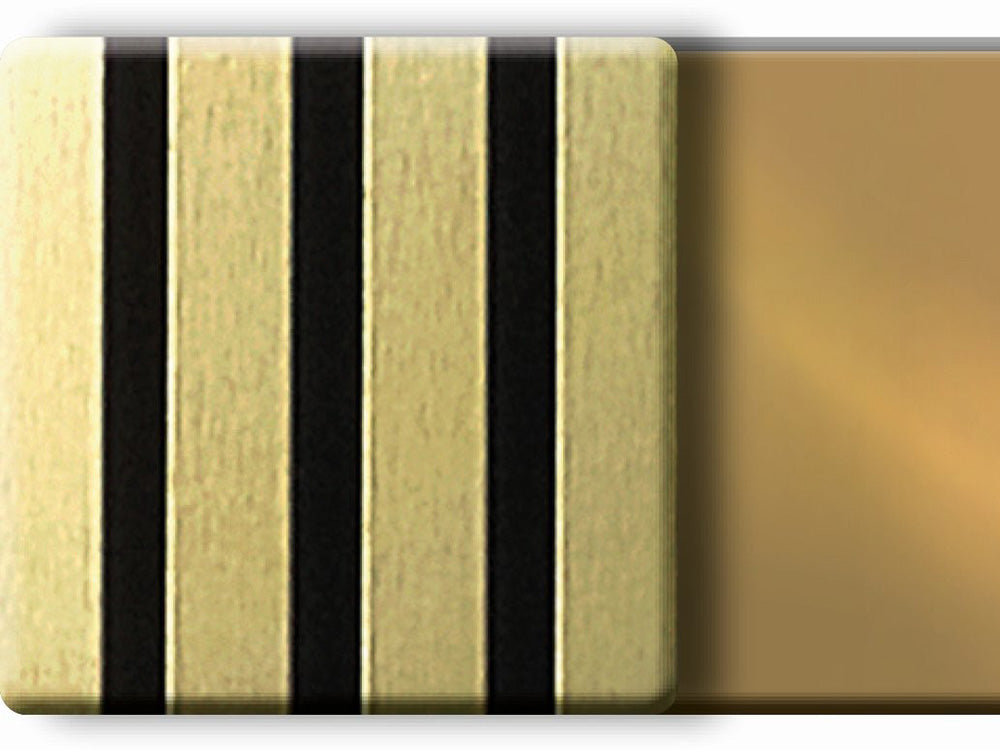 Akustikpaneel LuxLine, Metall Gold, 2400x561x19 mm, 3-seitig foliert