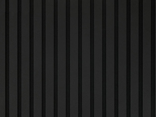 Akustikpaneel LuxLine, Leder schwarz, 2400x561x19 mm, 3-seitig foliert
