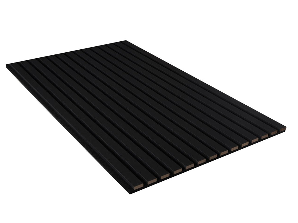 Akustikpaneel LuxLine, Leder schwarz, 2400×561×19mm, 3-seitig foliert – Bild 4