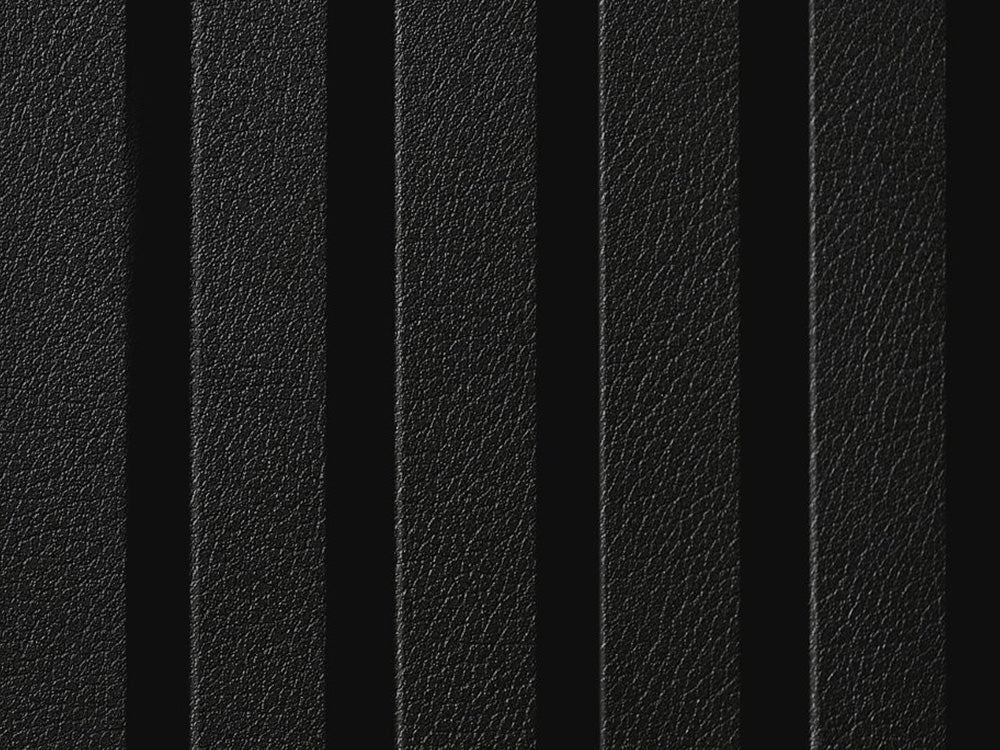 Akustikpaneel LuxLine, Leder schwarz, 2400×561×19mm, 3-seitig foliert – Bild 6