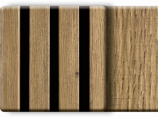 Akustikpaneel LuxLine, Eiche Toscana, 2400x561x19 mm, 3-seitig foliert