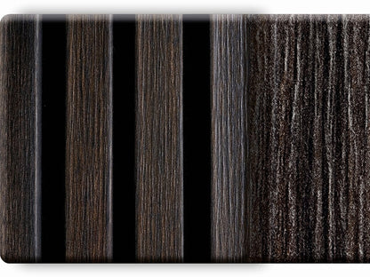 Akustikpaneel LuxLine, Nussbaum Milano, 2400x561x19 mm, 3-seitig foliert