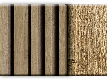 Akustikpaneel LuxLine 3D, Regular Eiche Amalfi, 2400×561×25mm, 3-seitig foliert – Bild 5