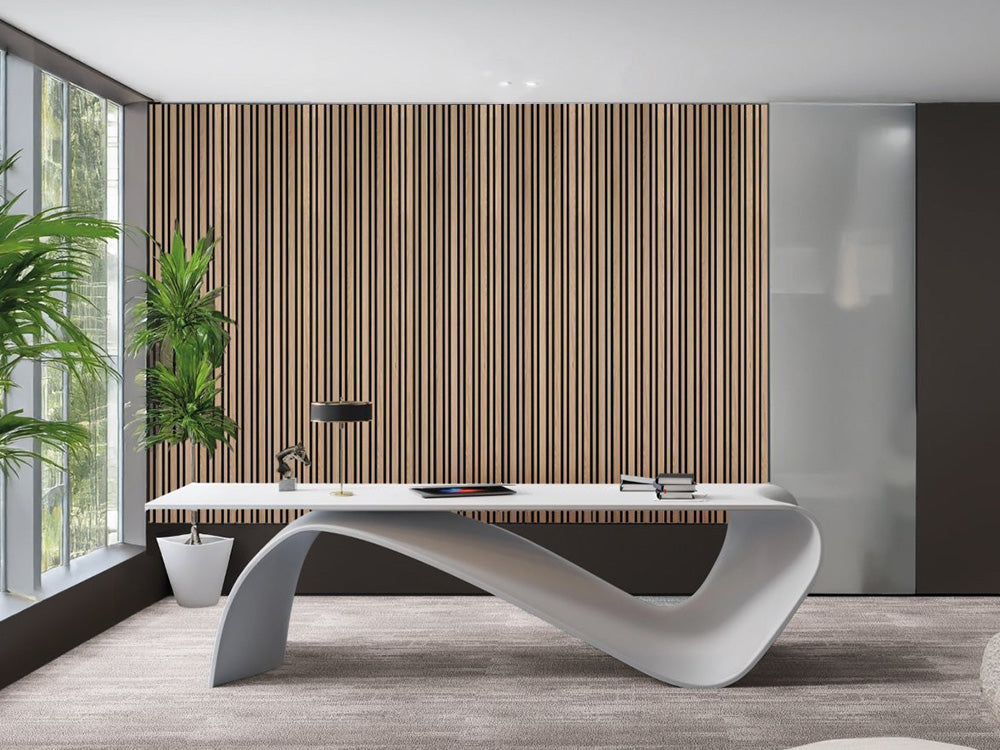 Akustikpaneel LuxLine 3D, Konstanz Eiche Amalfi, 2400x561x25 mm, 3-seitig foliert