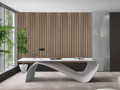 Akustikpaneel LuxLine 3D, Konstanz Eiche Amalfi, 2400x561x25 mm, 3-seitig foliert