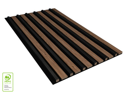 Akustikpaneel LuxLine 3D, Konstanz Eiche / Anthrazit, Bi-Color, 2400×561×25mm, 3-seitig foliert – Bild 3