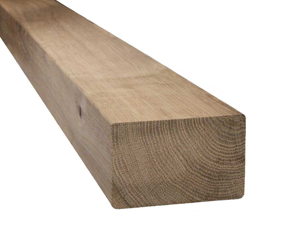Eiche Konstruktionsholz, 45x70 mm, KD, allseitig glatt gehobelt *Rustikal*, Kanten gefast