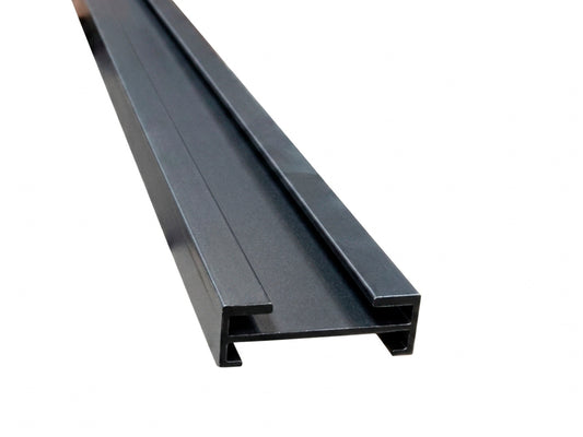 KAHRS Aluminium Unterkonstruktion, 22x60 mm, schwarz, *Compact*, mit Wasserlauf, Klick