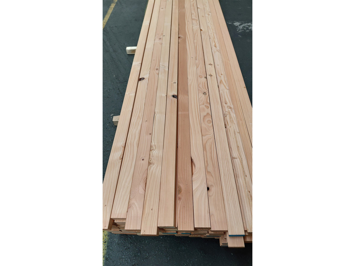 Douglasie Rhombusleisten, 28x68 mm, KD, glatt gehobelt, 15° Schräge, Kanten gerundet