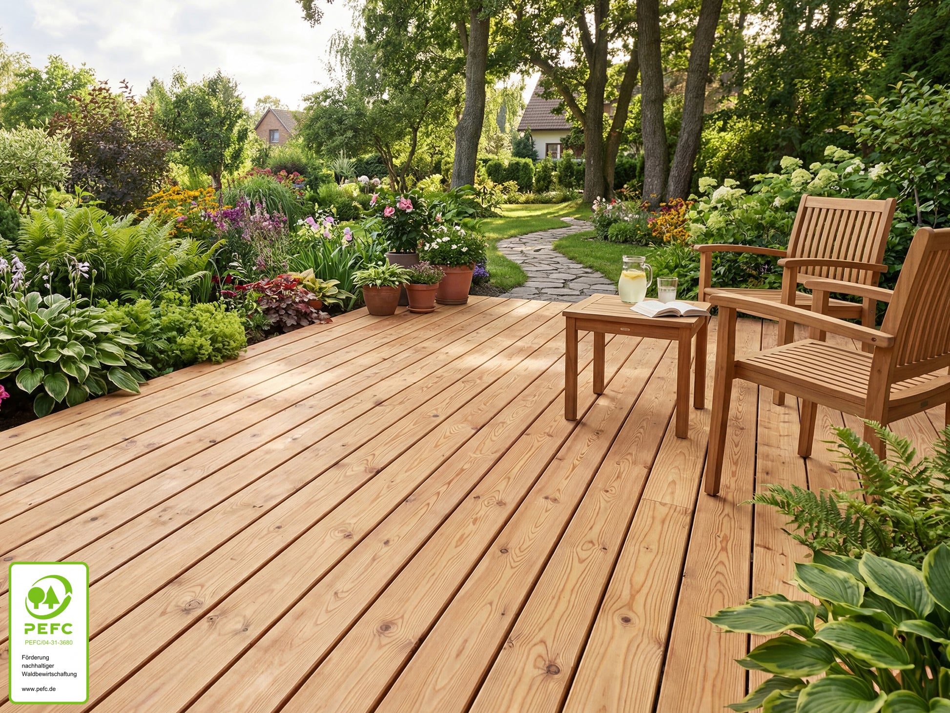 Kanadische Douglasie Terrassendielen, 27x190 mm, KD, glatt/glatt