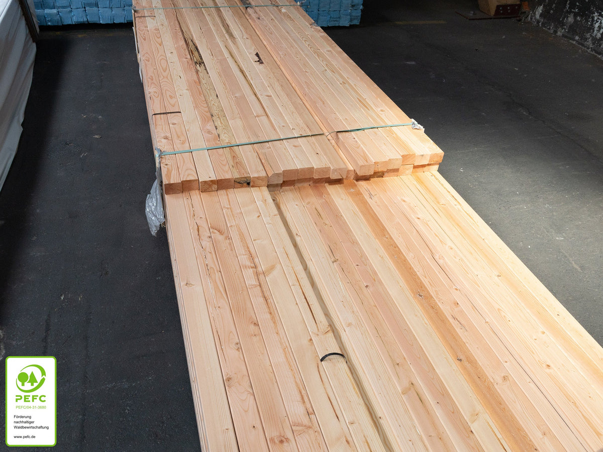 Kanadische Douglasie Konstruktionsholz, 45x70 mm, KD, 4-seitig glatt, 2. Wahl