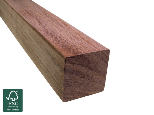 Cumaru Konstruktionsholz 90x90 mm AD, 4-seitig gehobelt